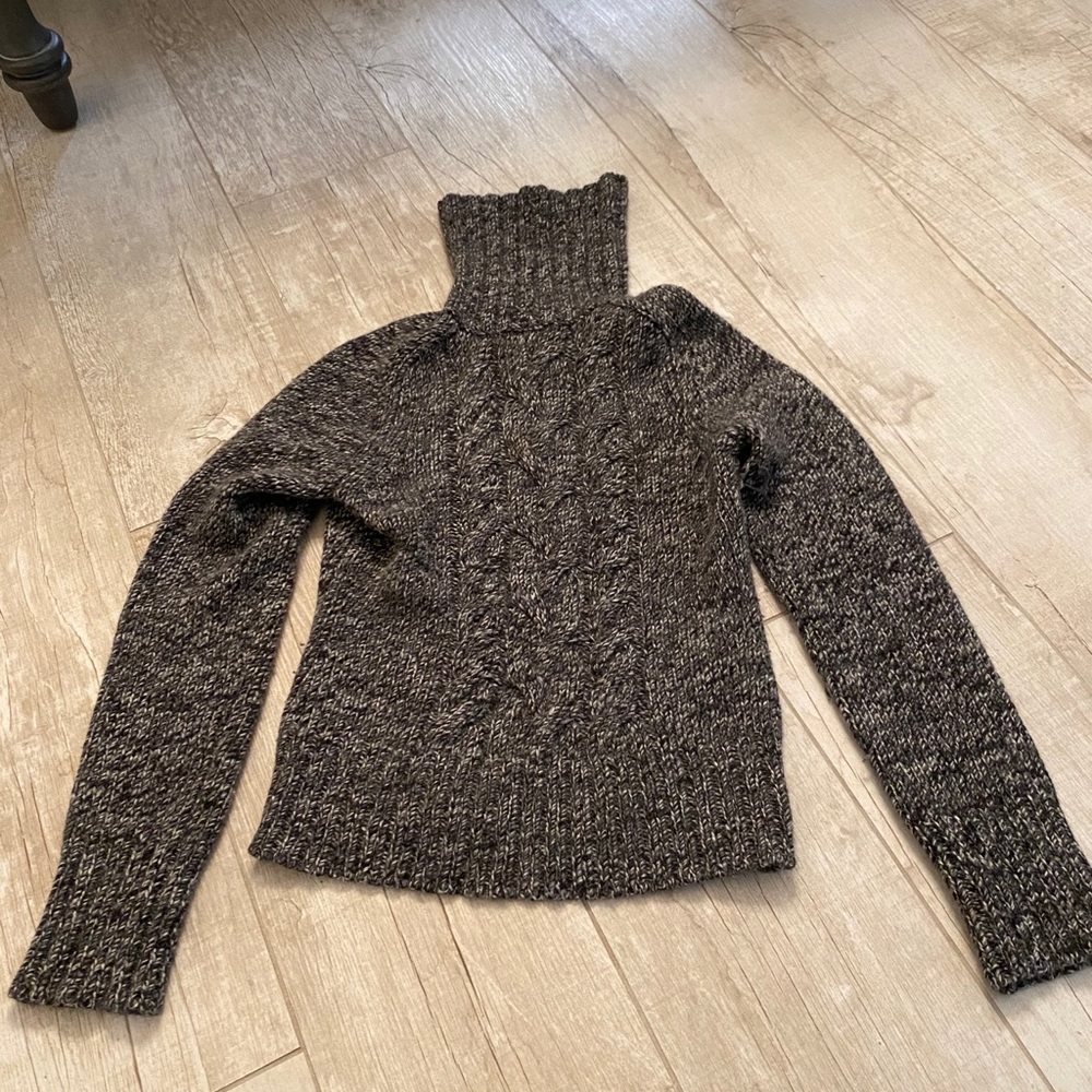 Cable knit cashmere grey sweater M